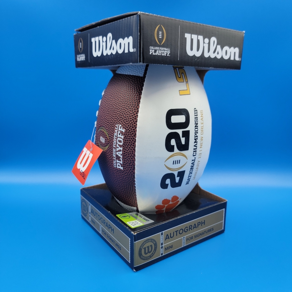 2020 National College Championship Clemson vs LSU Wilson Mini Football NCAA New
